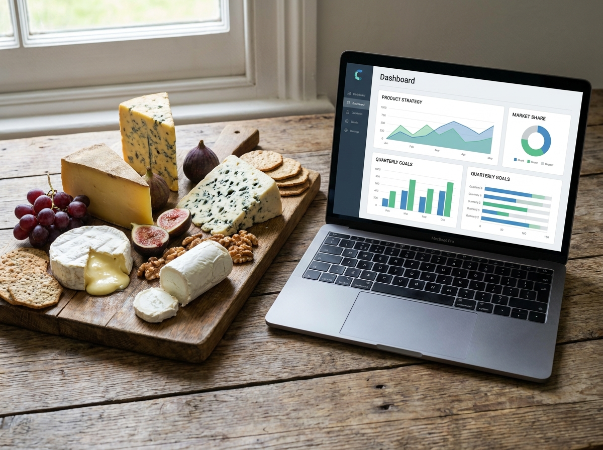 Tableau de bord économique pour comparer plusieurs concepts fromagers